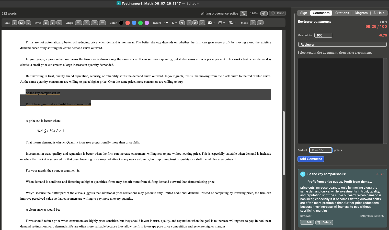 Solf grading and review tools