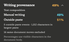 Solf writing provenance summary